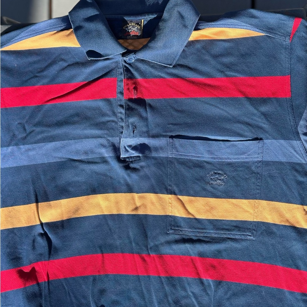 Paul & Shark Blue and Red Polo Shirt